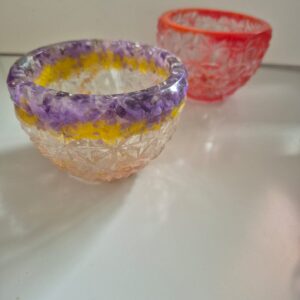 Porta vela bowl de colores