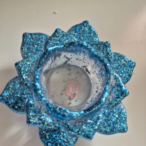 Porta Vela Flor de Loto en Resina