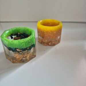 Mini Macetero / Porta Velas de Resina